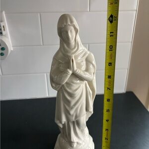 Elegant White Belleek Ceramic Figurine